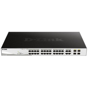 D-Link DGS-1210-28P 28-Port Gigabit L2+ Managed PoE+ Switch, 24 PoE+ Gigabit ports and 4 SFP ports